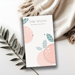 Tarjeta De Visita Cute Peach Abstract Fruit Bold Eart Display