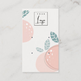 Tarjeta De Visita Cute Peach Abstract Fruity Bold Earl Display