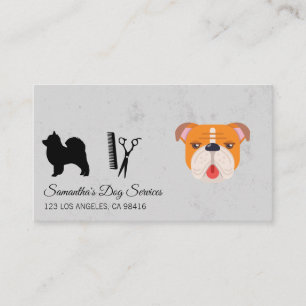 Tarjeta De Visita Cute Perro Groomer Cojines Estilistas