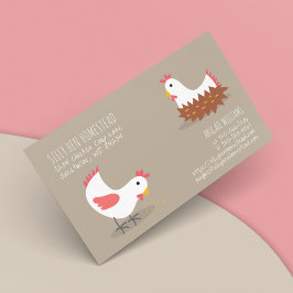 Tarjeta de visita Cute Personalizado Chicken Hen