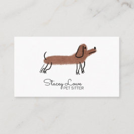 Tarjeta De Visita Cute Personalizado Sausage Dogs Mascota Sitter | D