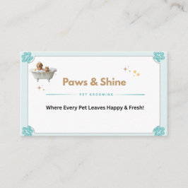 Tarjeta De Visita Cute Pet Grooming Business Card – Customizable Dog