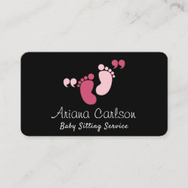 Tarjeta De Visita Cute Pink Baby Sitter Guardería