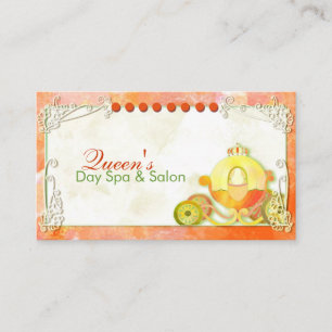 Tarjeta De Visita Cute Princess Carriage Spa Salon