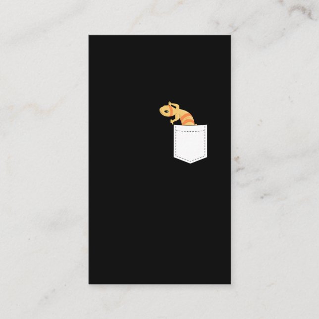 Tarjeta De Visita Cute Reptile Funny Leopard Gecko (Anverso)