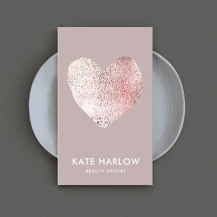 Tarjeta De Visita Cute Rubor Pink Heart Beauon