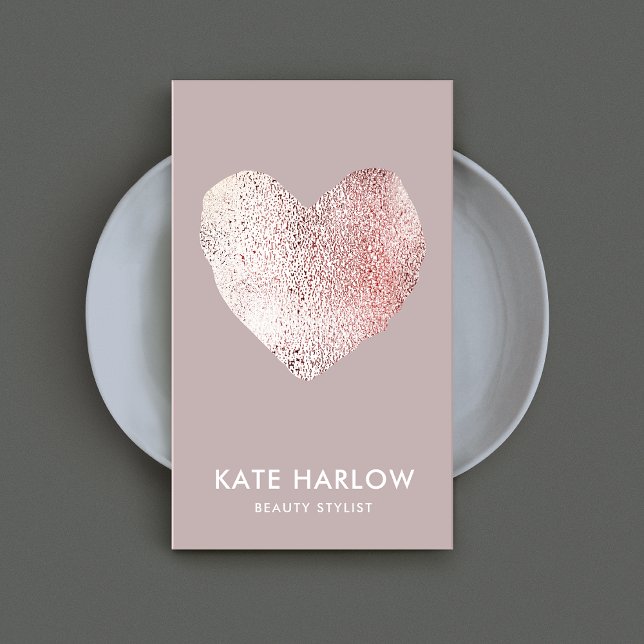 Tarjeta De Visita Cute Rubor Pink Heart Beauon (Subido por el creador)