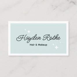 Tarjeta de visita Cute Script Hair and Beauty Salo