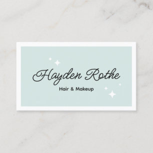 Tarjeta de visita Cute Script Hair and Beauty Salo