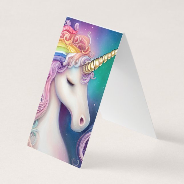 Tarjeta De Visita Cute unicornio (Anverso)