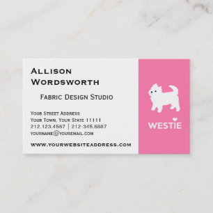 Tarjeta De Visita Cute West Highland Terrier - Amo a los Westis