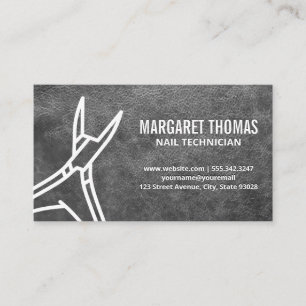Tarjeta De Visita Cutícula   Fondo de textura de cuero