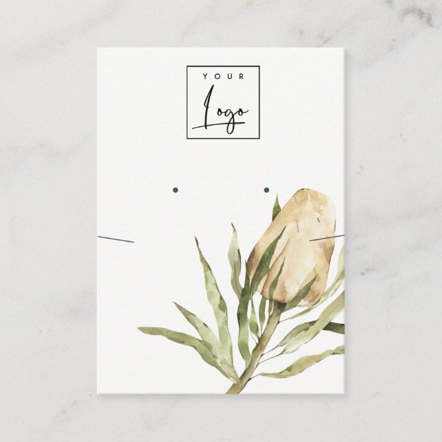 Tarjeta De Visita Cuto nativo de Banksia Collar de arado floral (Anverso)