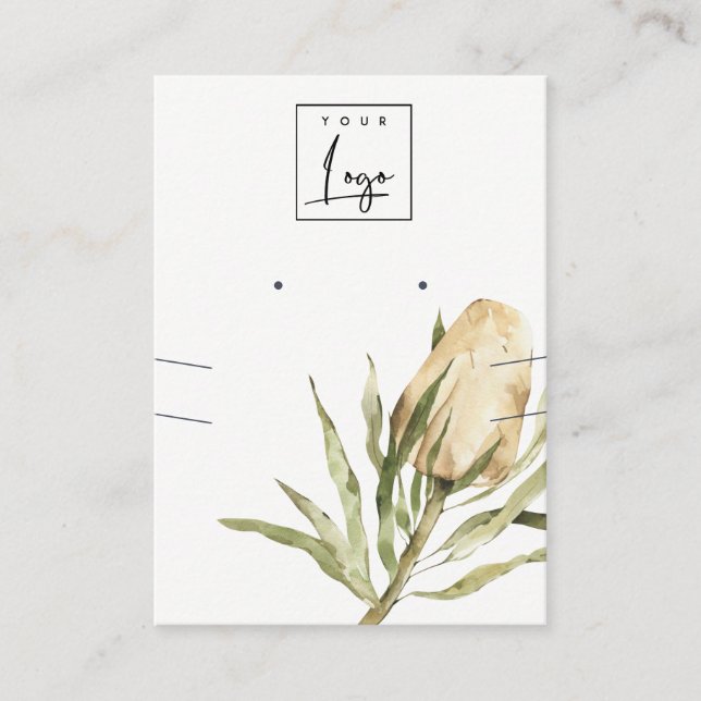 Tarjeta De Visita Cuto nativo de Banksia Collar de arado floral (Anverso)