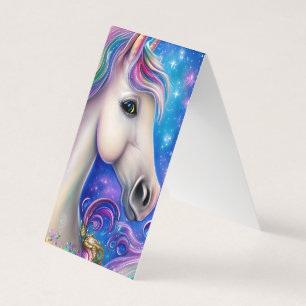Tarjeta De Visita Cuto y caprichoso cuento de hadas unicornio