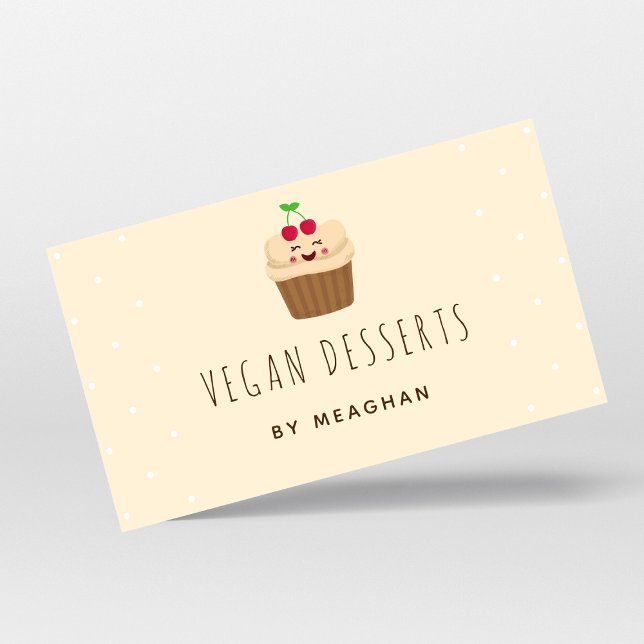 Tarjeta De Visita Cutto Kawaii Pastel Vegan Dessert Pastel Panadería (Subido por el creador)