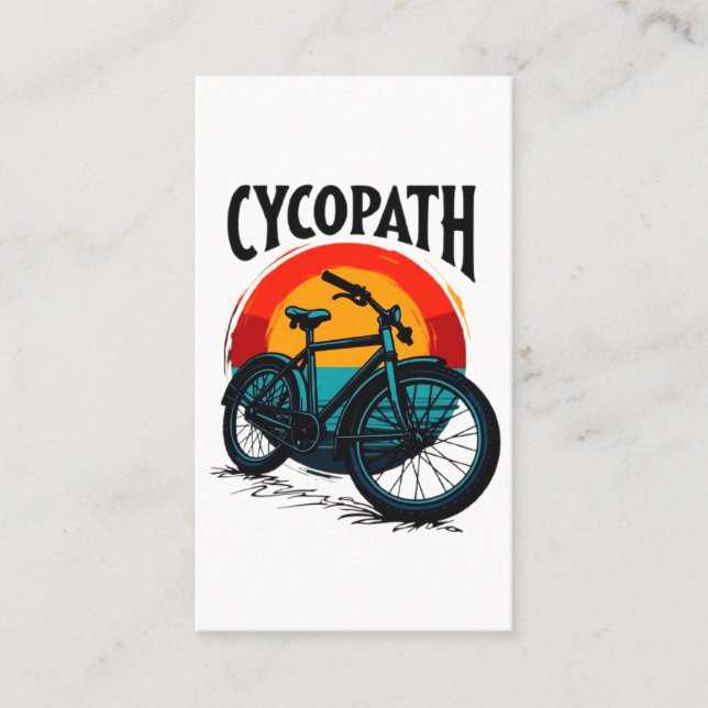 Tarjeta De Visita Cycopath: Bicicleta energética con té gráfico al a (Anverso)