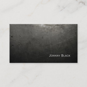 Tarjeta De Visita D.J. Metalizado Industrial Scratched Iron Black