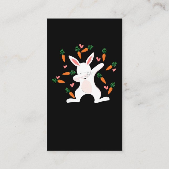 Tarjeta De Visita Dabbing Bunny Carrots Lover Grunny Animal (Anverso)