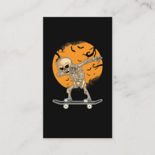Tarjeta De Visita Dabbing Skeleton Skeleton Skybys Halloween
