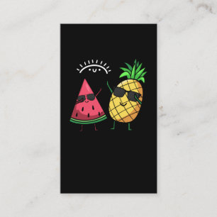 Tarjeta De Visita Dabbing Watermelón Piña Piña Kawaii Frutas de v