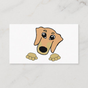 Tarjeta De Visita dachshund fawn y el personalizado de peeking de br