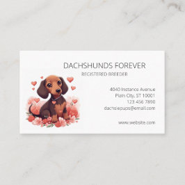 Tarjeta De Visita Dachshund Puppys Perro Breeder