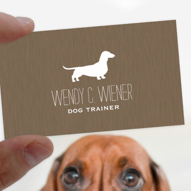 Tarjeta De Visita Dachshund Silhouette | Perro Mascota Wiener | Perr (Subido por el creador)