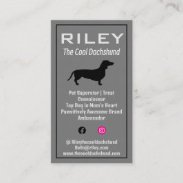 Tarjeta De Visita Dachshund Wiener, Mascota de perro, influenció los