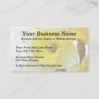 Tarjeta De Visita Daffodil Blanco Y Amarillo