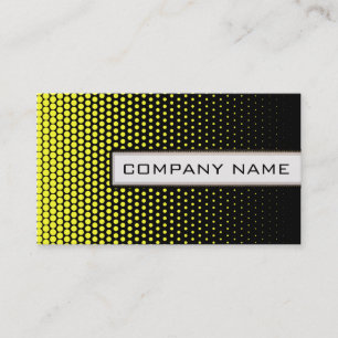 Tarjeta De Visita Daffodil Techno Dots Elegant Modern Black