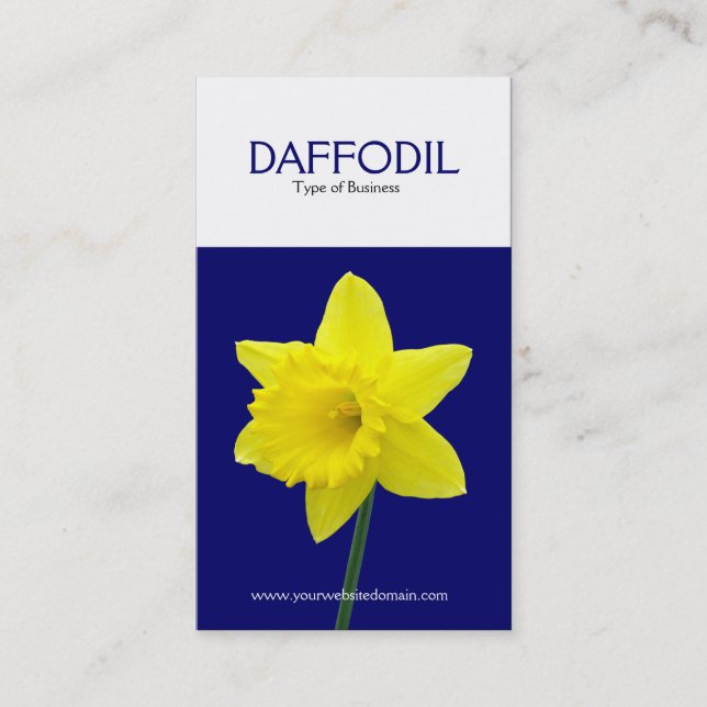 Tarjeta De Visita Daffodil vertical de dos tonos (000066) (Anverso)
