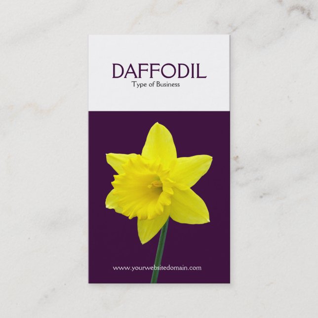 Tarjeta De Visita Daffodil vertical de dos tonos (330033) (Anverso)