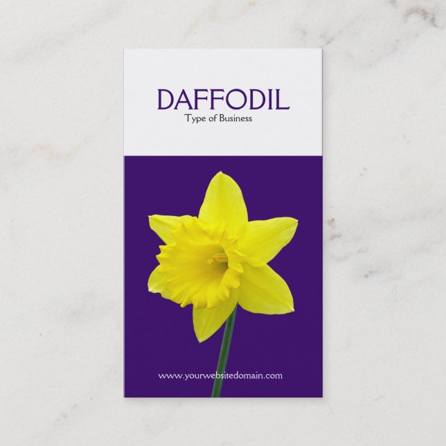 Tarjeta De Visita Daffodil vertical de dos tonos (330066) (Anverso)