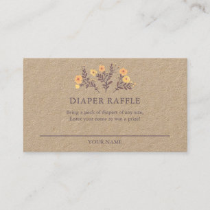 Tarjeta De Visita Dainty Florals Elegant BABY SHOWER Kraft Card