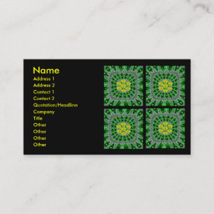 Tarjeta De Visita Daises en verde esmeralda