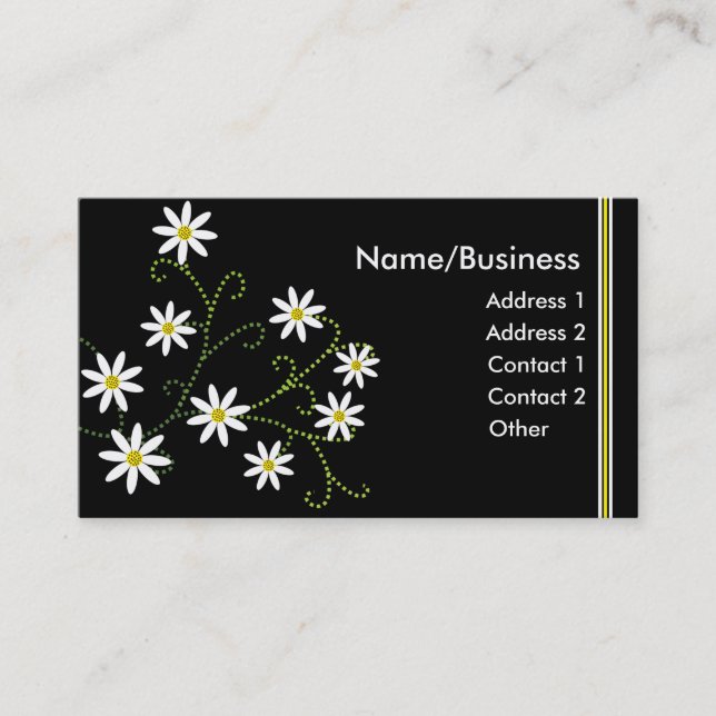 Tarjeta De Visita Daisies Business Card (Anverso)