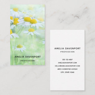 Tarjeta De Visita Daisies de bonito en una fotografía de campo