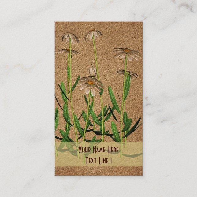 Tarjeta De Visita Daisies Floral Business Card (Anverso)