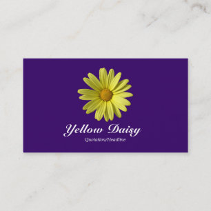 Tarjeta De Visita Daisy Amarillo - Púrpura Profundo