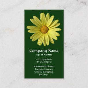 Tarjeta De Visita Daisy amarillo - Verde oscuro