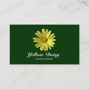 Tarjeta De Visita Daisy amarillo - Verde oscuro