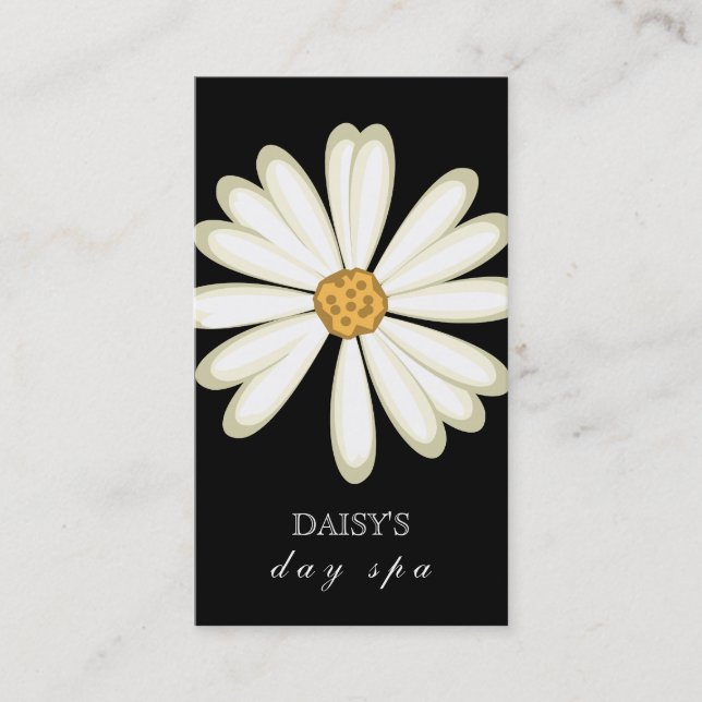 Tarjeta De Visita Daisy Business Card Black White (Anverso)