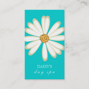 Tarjeta De Visita Daisy Business Card Turquoise Blue