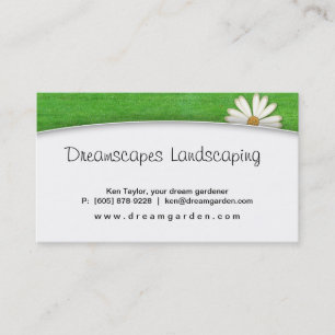 Tarjeta de visita Daisy Daisy de cuidado de céspe