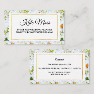 Tarjeta De Visita Daisy de acuarela profesional