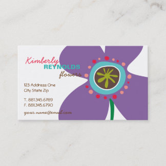 Tarjeta De Visita Daisy Flower Pop Fun Daisies veraniegos Whimsical
