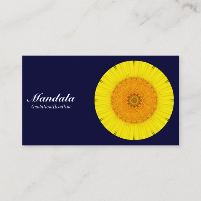 Tarjeta De Visita Daisy Mandala - Marina Oscura 000033 (Anverso)