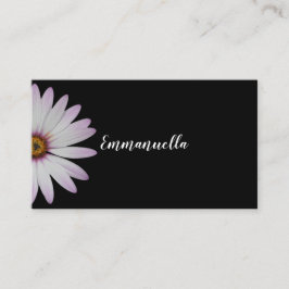 Tarjeta De Visita Daisy negro y blanco
