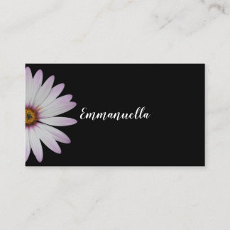 Tarjeta De Visita Daisy negro y blanco
